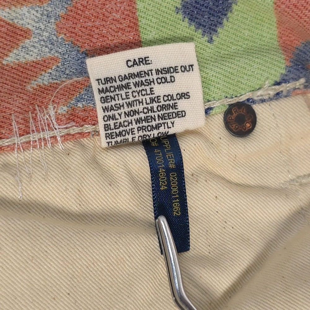 POLO RALPH LAUREN Men's Jeans 38X32 Varick Slim Straight Aztec 100% Cotton - Picture 13 of 16